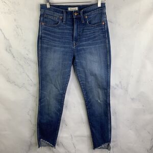 Madewell Womens Jeans Size 28 10 Inch High Rise Skinny Blue Denim whisker
